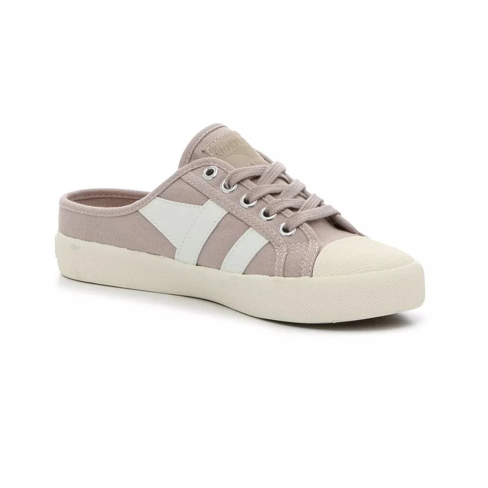 Gola Coaster Mule Sneakers Dusty Rose Pink Canvas Slip On Shoes Lace Up Size 9